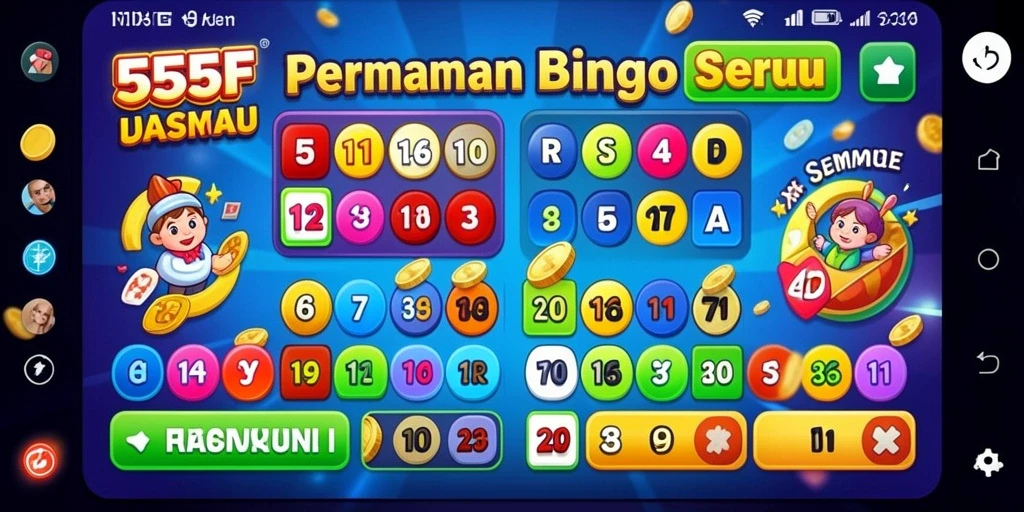 Tampilan gameplay mengasyikkan dari Bingo di 555F.