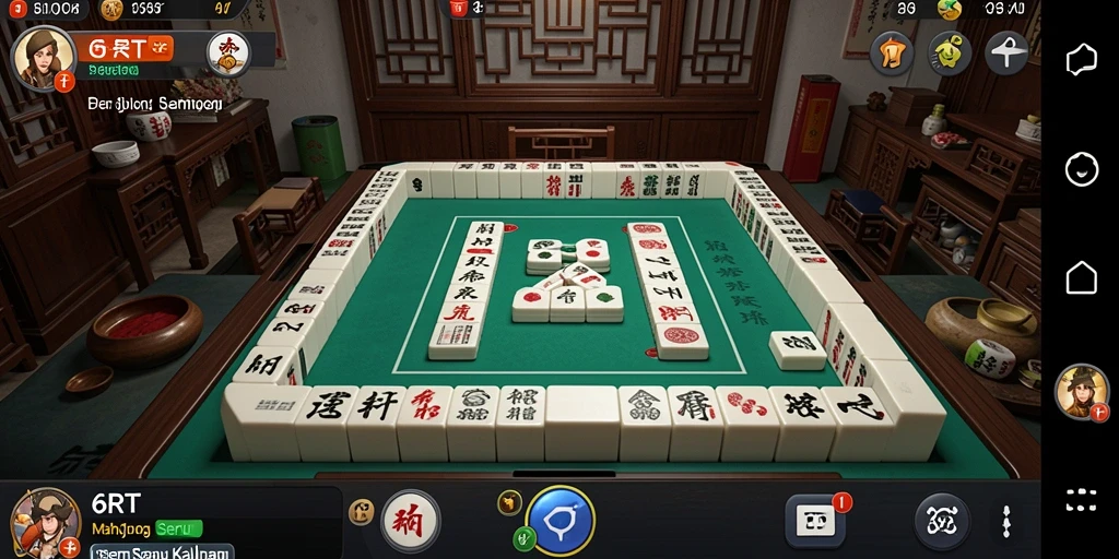 Screenshot gameplay 6RT yang menunjukkan pengalaman Mahjong yang menggembirakan.