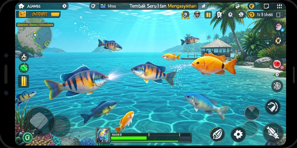 Gameplay seru di AGAM66 dengan berbagai jenis ikan untuk ditangkap.