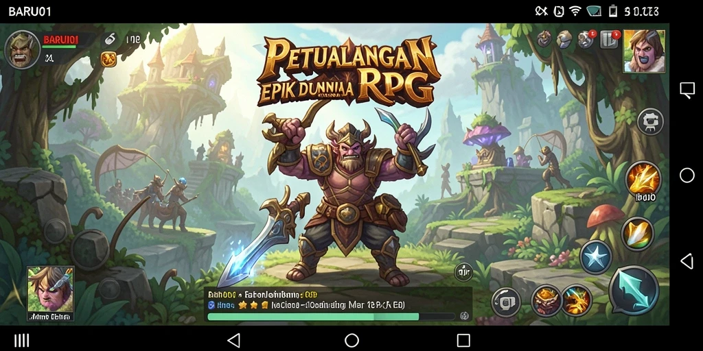 Tampak gameplay seru dalam dunia RPG yang menakjubkan.