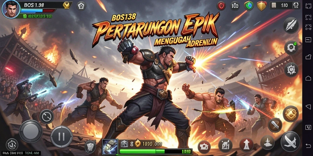 Tampilan menarik dari gameplay BOS138 dengan karakter Fighting.