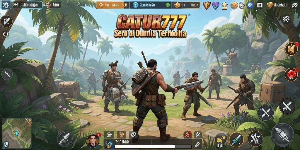 Screenshot menunjukkan aksi eksplorasi seru dalam dunia terbuka.