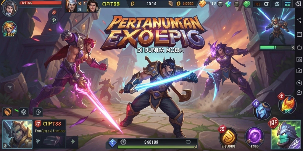 Tampilan gameplay seru di CIPIT88 dengan pertarungan karakter yang epik.