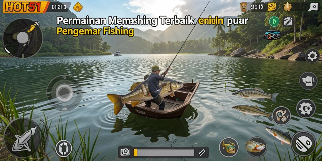 Tangkapan ikan besar dalam gameplay HOT51 yang seru.