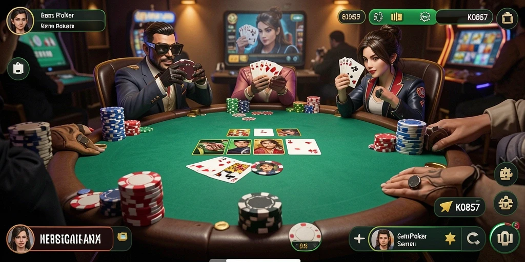 Gameplay menarik KO857 dalam suasana Poker yang mendebarkan.