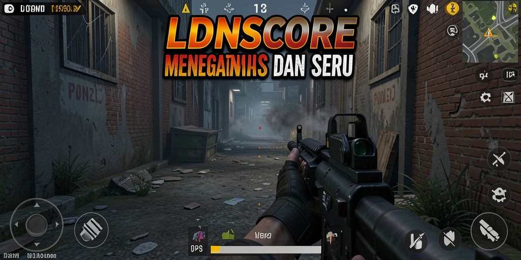 Tangkapan layar gameplay LDNSCORE dengan aksi menegangkan.