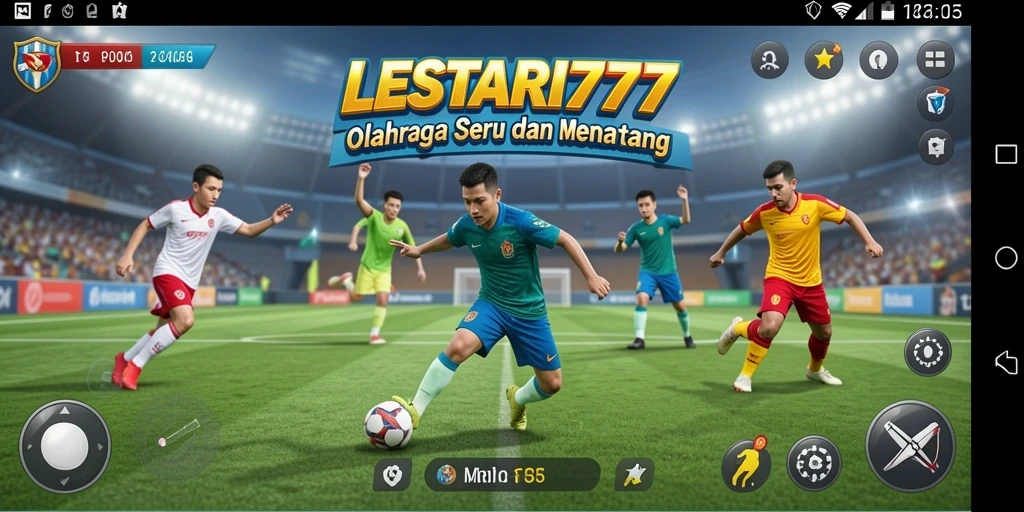 Tampilan gameplay yang seru dalam LESTARI777 dengan aksi olahraga yang menegangkan.