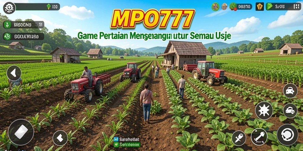Screenshot gameplay MPO777 dengan aktivitas bertani yang menyenangkan.