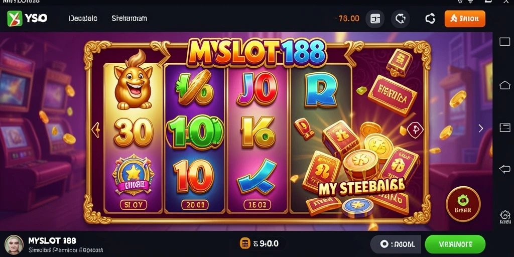 Tampilan gameplay MYSLOT188 dengan efek visual menakjubkan.
