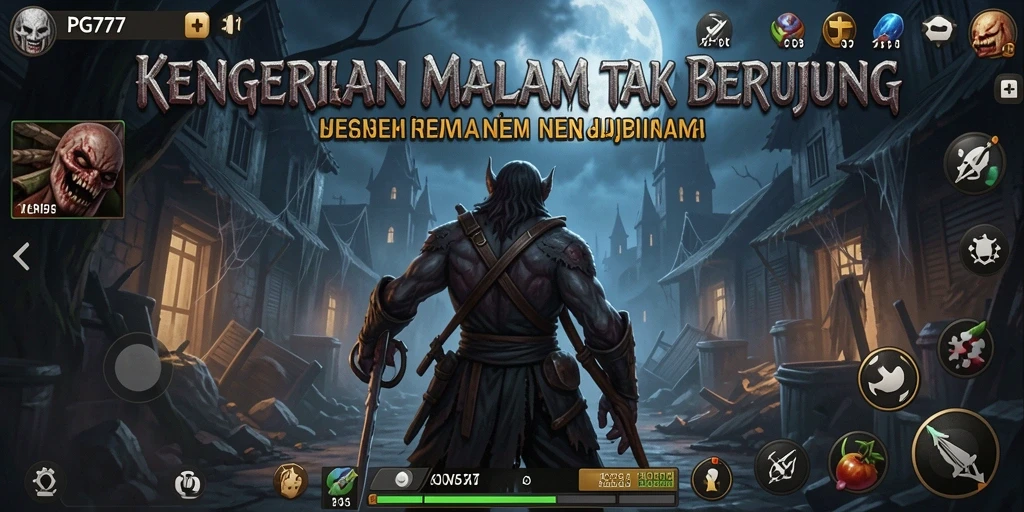 Screenshot PG777 menampilkan aksi mendebarkan dalam suasana Horror.
