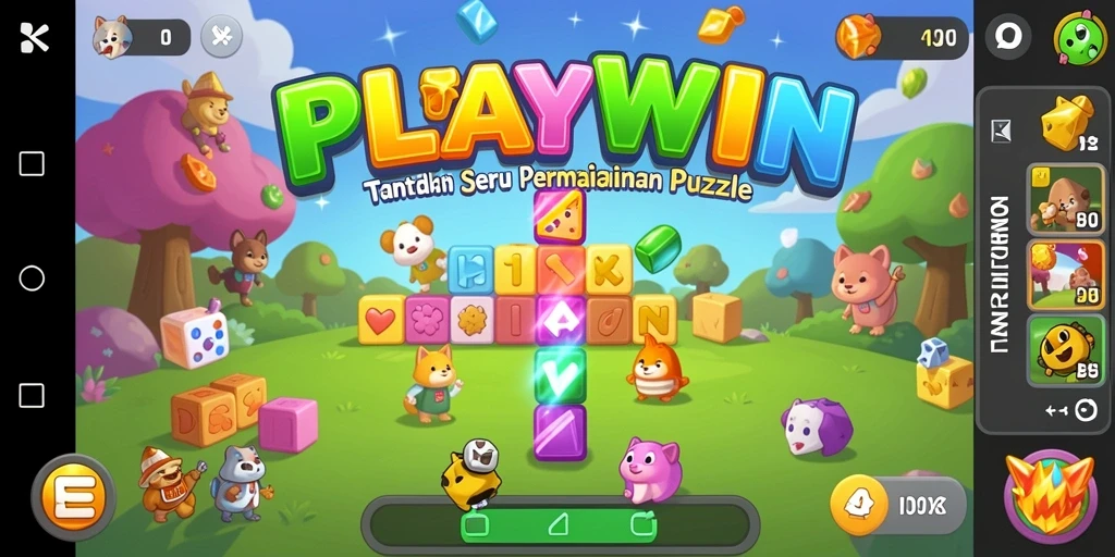 Gameplay menarik dan menantang dalam PLAYWIN yang penuh teka-teki.