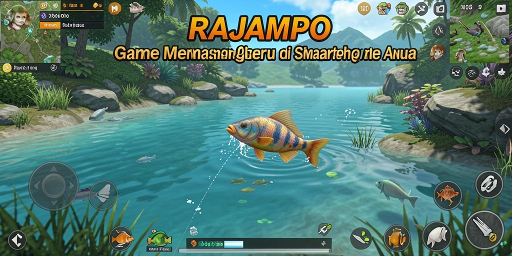 Tangkapan ikan yang fantastis dalam gameplay RAJAMPO.