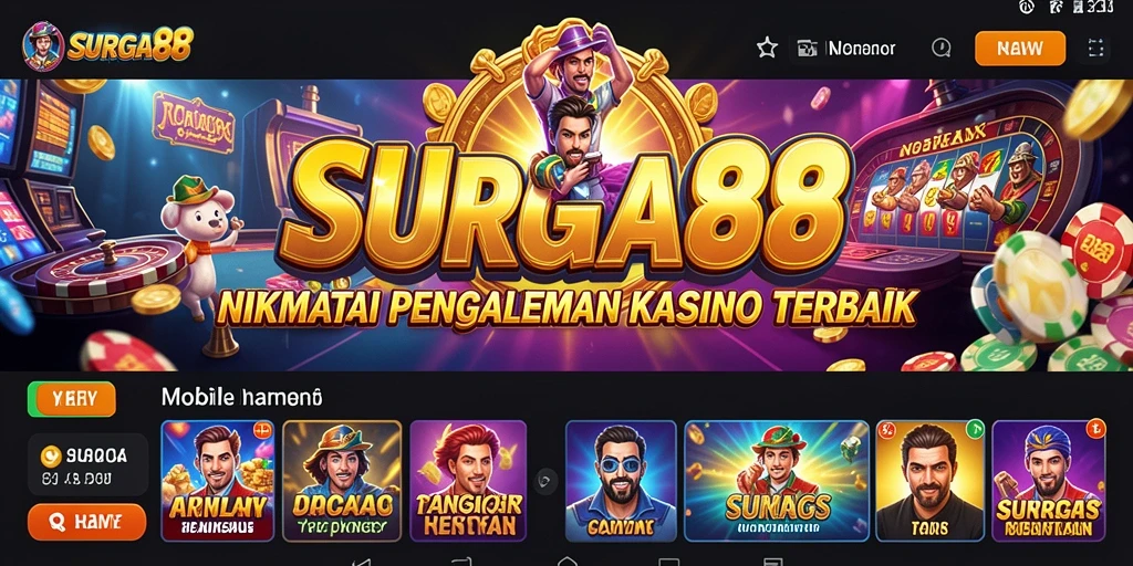 Tampilan gameplay seru di SURGA88 dengan berbagai pilihan permainan Kasino.