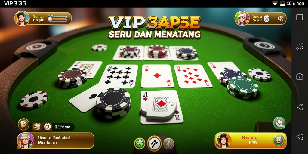 Tampilan gameplay Gaple yang seru dalam VIP333.